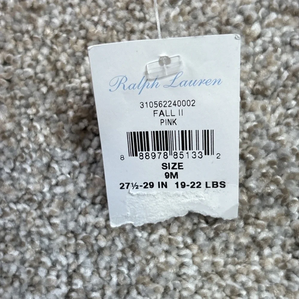 NWT‎ Polo Ralph Lauren Down Bunting Size 9M Girls Infant Water Repellent Hood